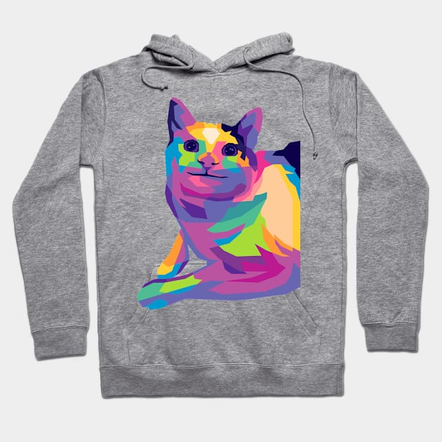 Funny Cat Smile Meme Hoodie by Dafishop